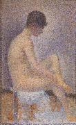 Georges Seurat Seated Female Nude oil on canvas